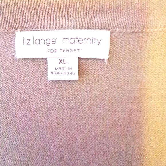 Women's Cream XL Maternity Button Up Cardigan Sweater/Cover-Up W/ Pockets - Picture 3 of 4